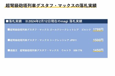 遊戯王】超弩級砲塔列車グスタフ・マックスの取引価格相場 再収録で