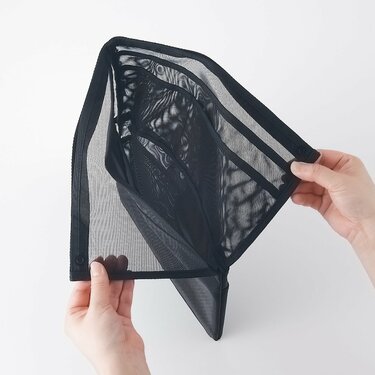 Black Nylon Mesh Pouch