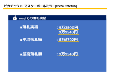 ポケモンカード151」マスターボールミラーの落札相場！ 特に高く売れる